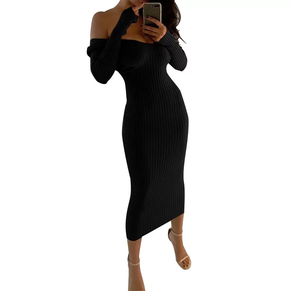 Long sleeve sweater dress